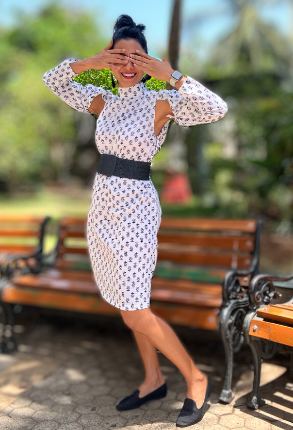 Dabu print boss dress