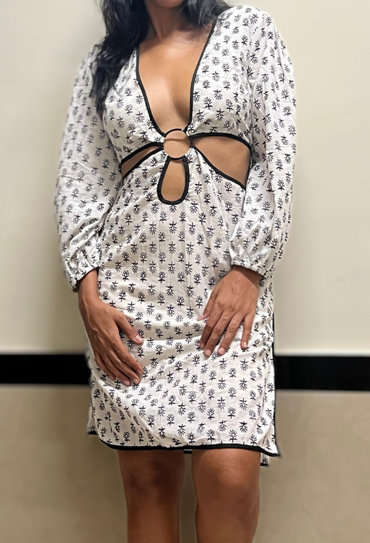 Plunging neckline beach dress